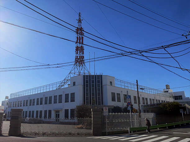 株式会社桂川精螺製作所の鉄塔と周りの風景