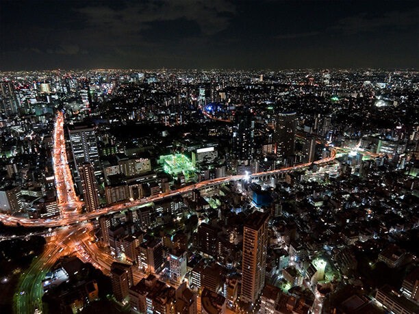 東京タワーからのイルミネーション風景
