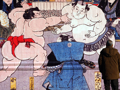 相撲の浮世絵