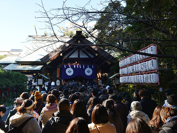 東京大神宮の初詣の様子