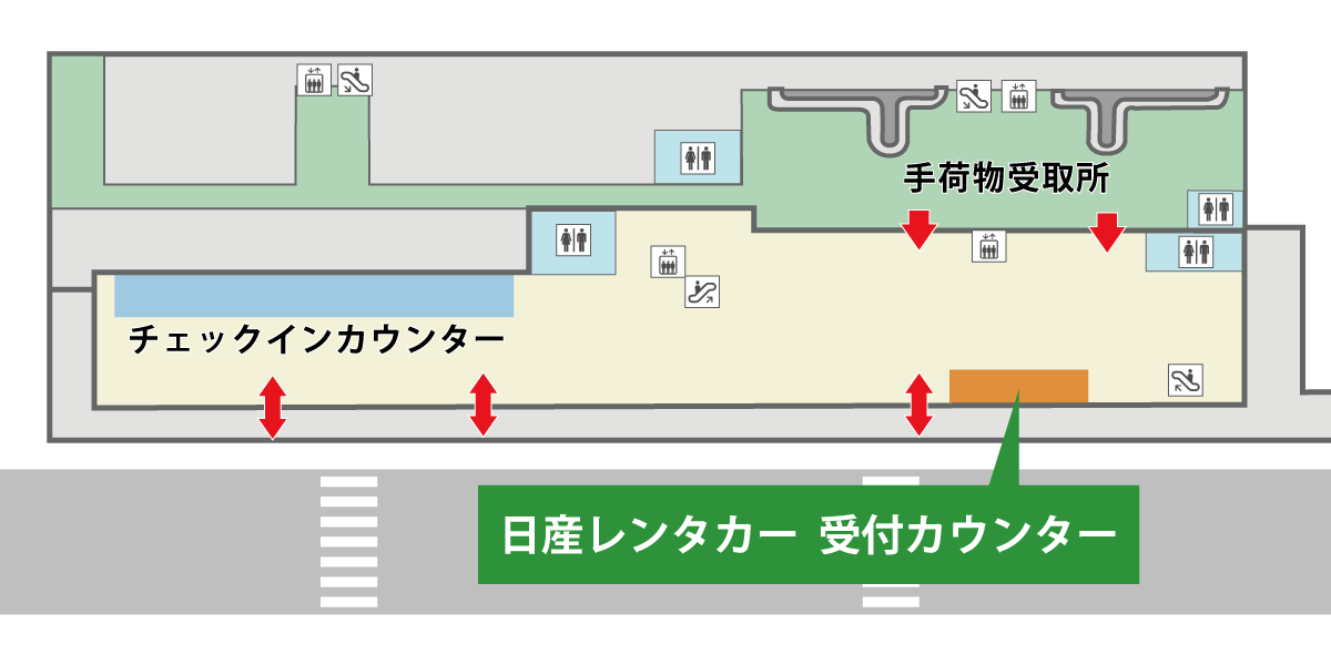 函館空港・レンタカー貸出場所