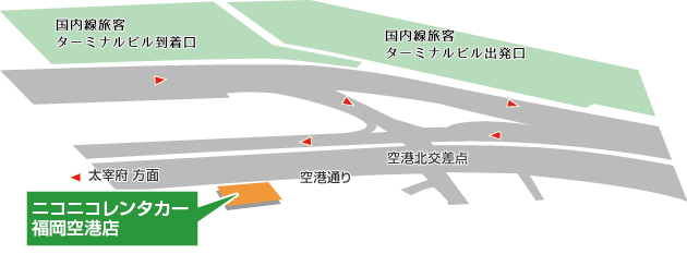 宮崎空港・レンタカー貸出場所