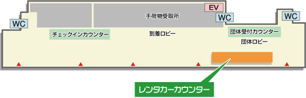 熊本空港・レンタカー貸出場所