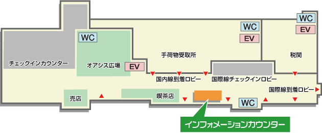 宮崎空港・レンタカー貸出場所