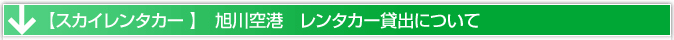 旭川空港　レンタカー貸出場所